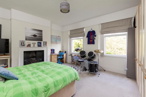 Bedroom, Fireplace, Interior