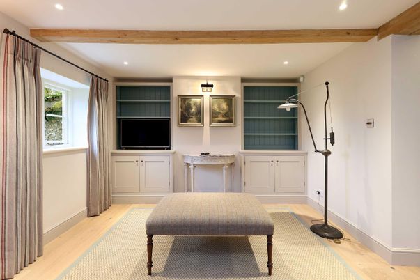 Interior, Recessed Lighting, Wooden Beams, Wood Texture Flooring