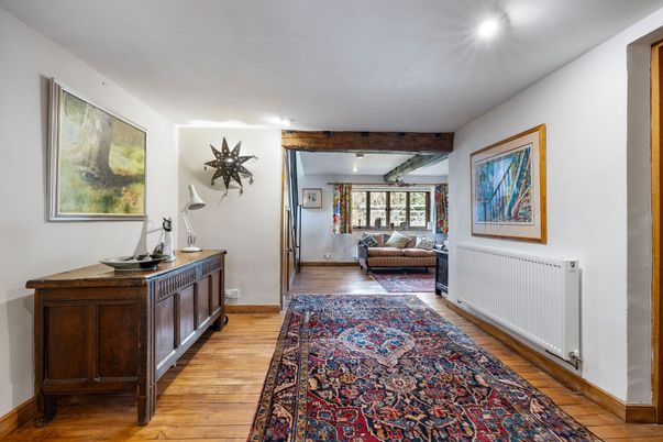 Interior, Recessed Lighting, Wooden Beams, Wood Texture Flooring