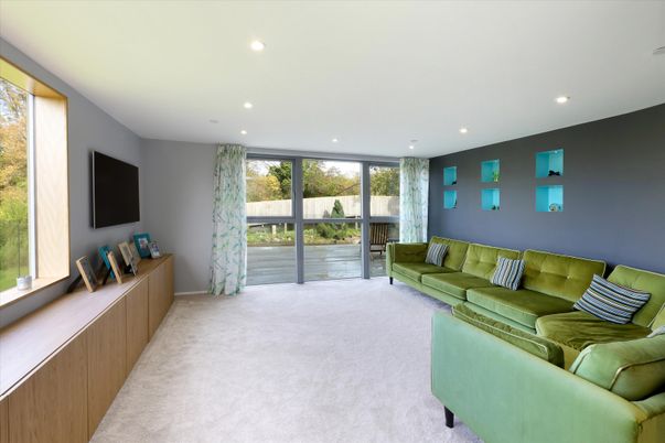 Interior, Living room, Recessed Lighting