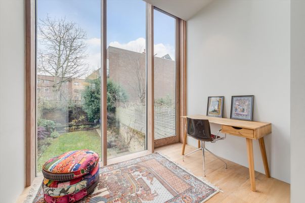 Home Office, Interior, Wood Texture Flooring