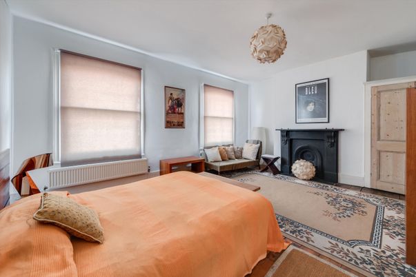 Bedroom, Fireplace, Interior