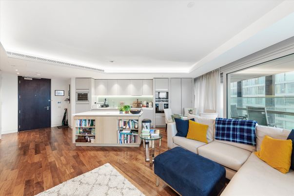 Interior, Kitchen, Living room, Recessed Lighting, Stainless Steel Appliances, Wood Texture Flooring