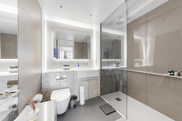 Bathroom, Glass Shower, Interior