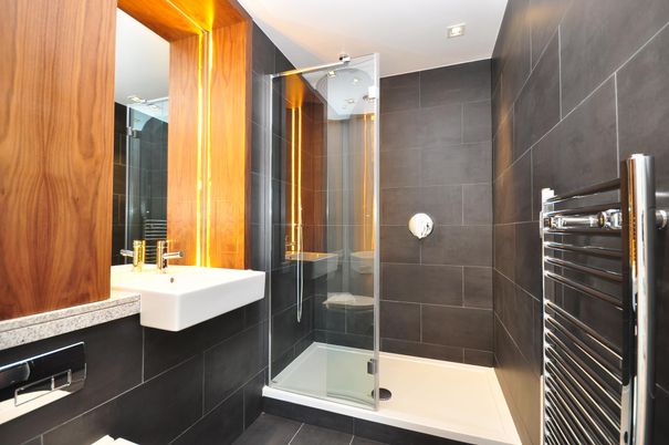 Bathroom, Glass Shower, Interior