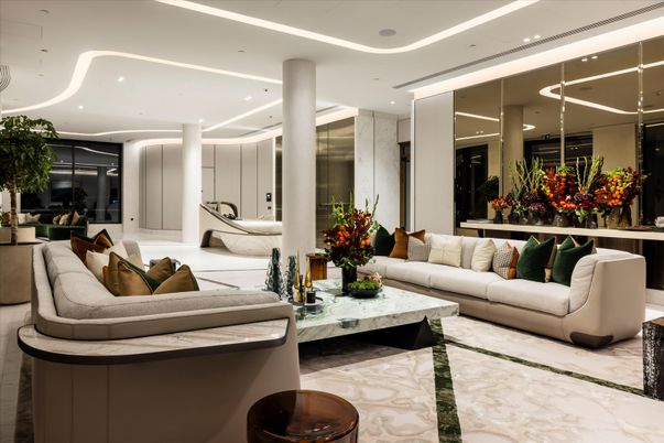 Interior, Living room, Recessed Lighting