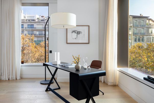 Home Office, Interior, Wood Texture Flooring