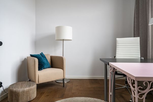 Home Office, Interior, Wood Texture Flooring