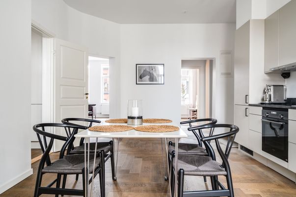 Dining room, Interior, Wood Texture Flooring