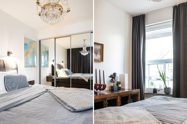Bedroom, Chandelier, Interior
