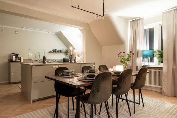 Dining room, Interior, Kitchen, Wood Texture Flooring