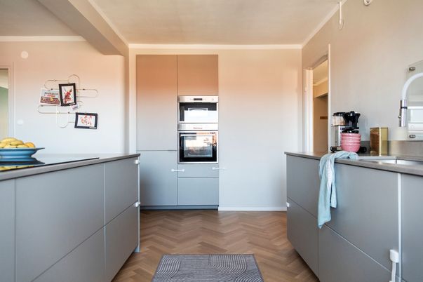 Interior, Kitchen, Wood Texture Flooring