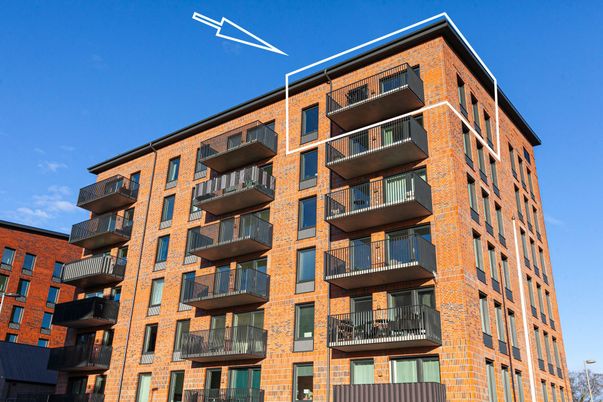 Exterior, Facade, Brick Facade, Condo Building