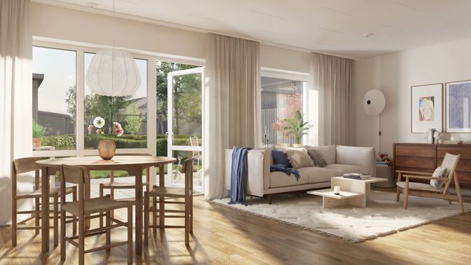 Dining room, Interior, Living room, Wood Texture Flooring