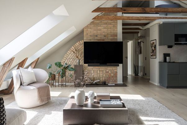 Fireplace, Interior, Living room, Stone Walls, Wood Texture Flooring