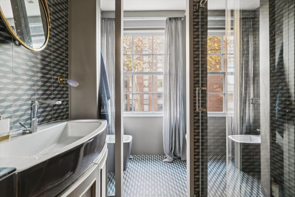 Bathroom, Free Standing Baths, Glass Shower, Interior