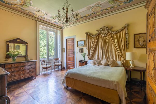 Bedroom, Chandelier, Interior