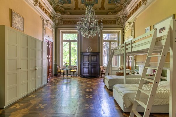 Chandelier, Interior, Wood Texture Flooring