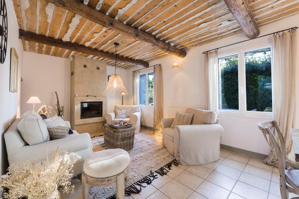 Fireplace, Interior, Living room, Pendant Lights, Wooden Beams, Wooden Ceilings