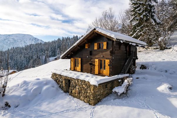 Exterior, Facade, Log Home