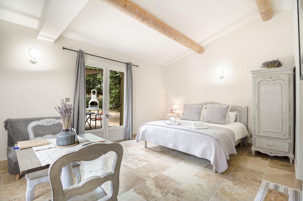 Bedroom, Interior, Wooden Beams