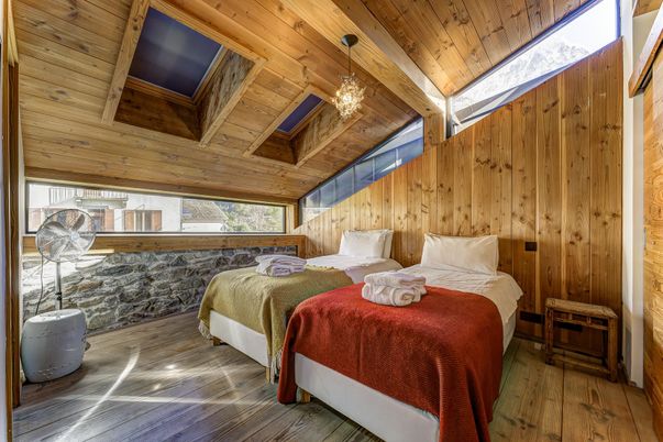 Bedroom, Interior, Wooden Ceilings, Wood Texture Flooring, Wooden Walls