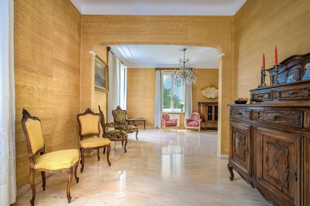 Chandelier, Interior, Marble, Wooden Walls