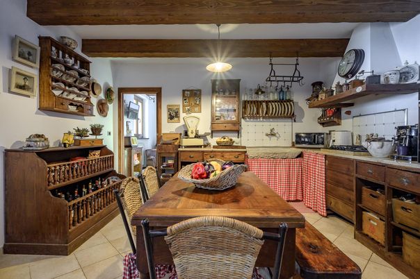 Dining room, Interior, Kitchen, Wooden Beams