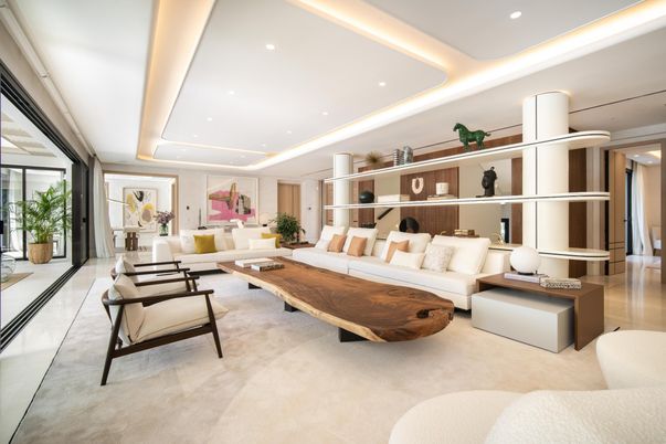 Interior, Living room, Recessed Lighting