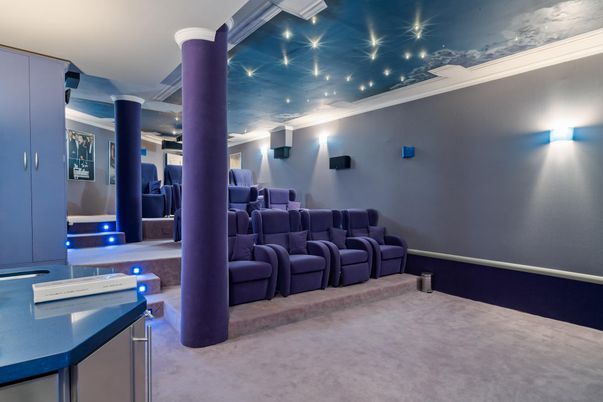 Home Theatre Room, Interior, Recessed Lighting, Theatre Room