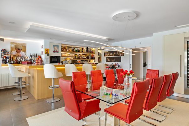 Dining room, Interior, Pendant Lights