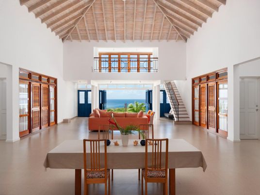 Dining room, Interior, Living room, Water, Wooden Beams, Wooden Ceilings, Wood Texture Flooring