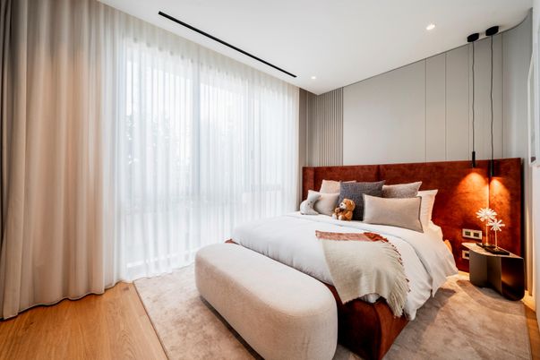 Bedroom, Interior, Recessed Lighting