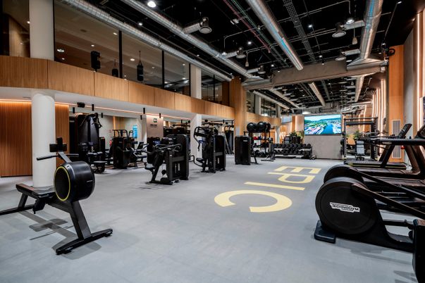 Fitness Equipment, Gym, Interior, Recessed Lighting