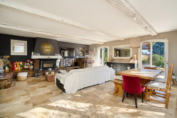 Dining room, Fireplace, Interior, Living room, Pendant Lights