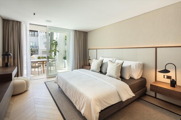Bedroom, Interior, Wood Texture Flooring