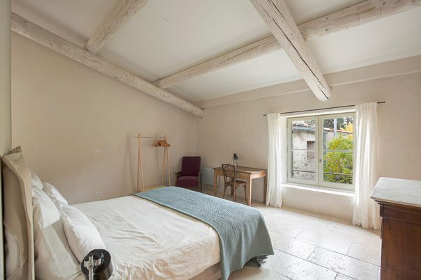 Bedroom, Interior, Wooden Beams