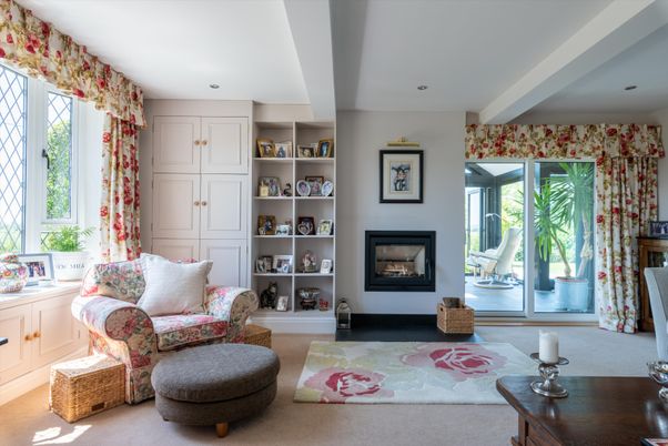 Fireplace, Interior, Living room, Recessed Lighting