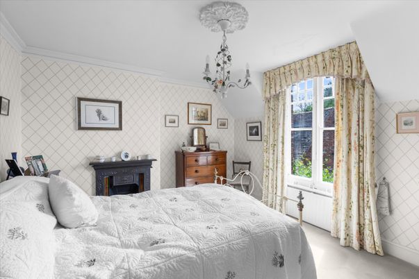 Bedroom, Chandelier, Interior