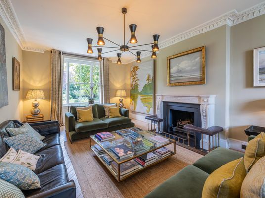 Fireplace, Interior, Living room, Pendant Lights