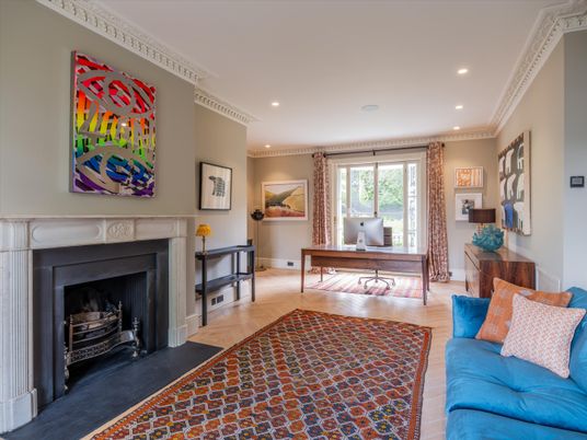 Fireplace, Home Office, Interior, Recessed Lighting