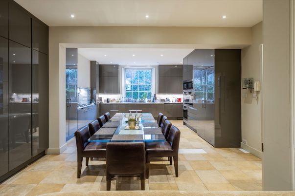 Dining room, Interior, Kitchen, Recessed Lighting
