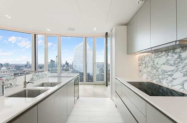 Interior, Kitchen, Marble, Marble Walls, Recessed Lighting