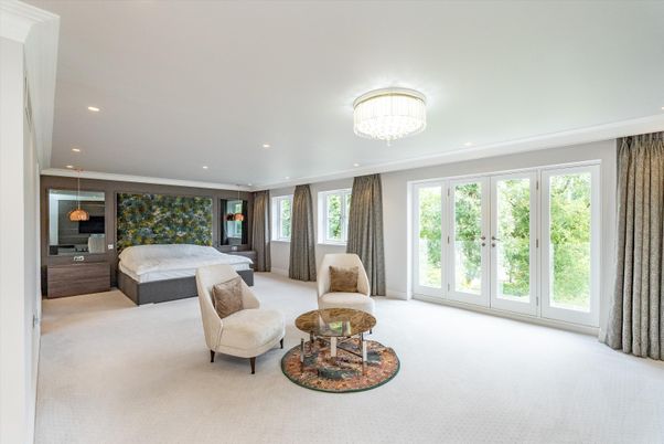 Bedroom, Chandelier, Interior, Recessed Lighting