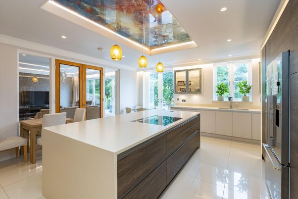 Dining room, Interior, Kitchen, Pendant Lights, Recessed Lighting