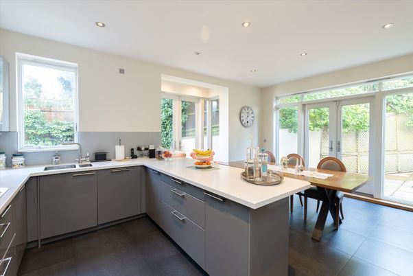 Dining room, Interior, Kitchen, Recessed Lighting