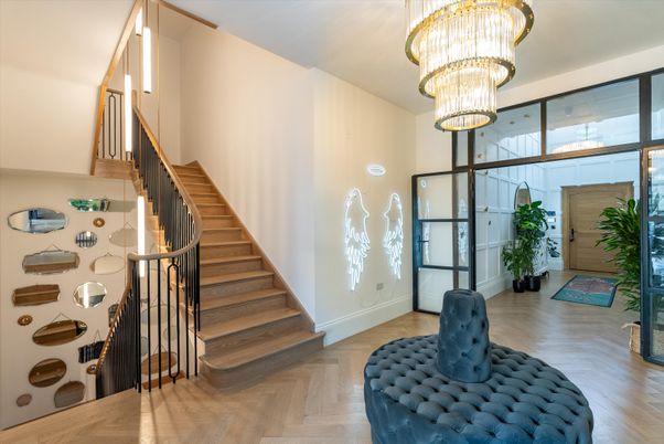 Chandelier, Interior, Wood Texture Flooring