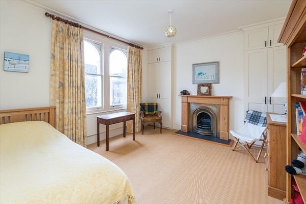 Bedroom, Fireplace, Interior