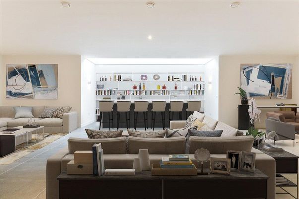 Interior, Living room, Recessed Lighting