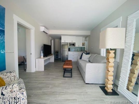 Interior, Kitchen, Living room, Stainless Steel Appliances, Wood Texture Flooring